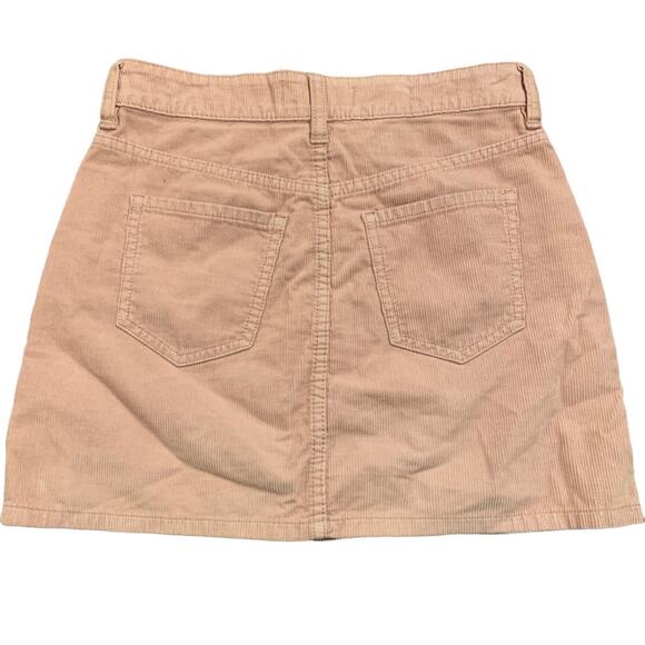 Pacsun Womens blush corduroy button down mini skirt size 25 - Picture 3 of 5